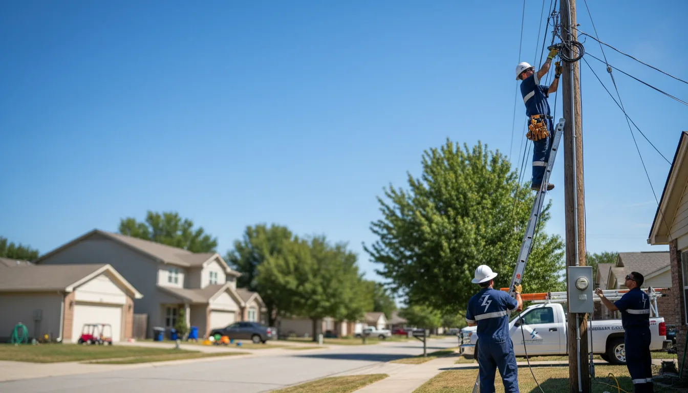 Residential electrician providing installation services in Roca, NE